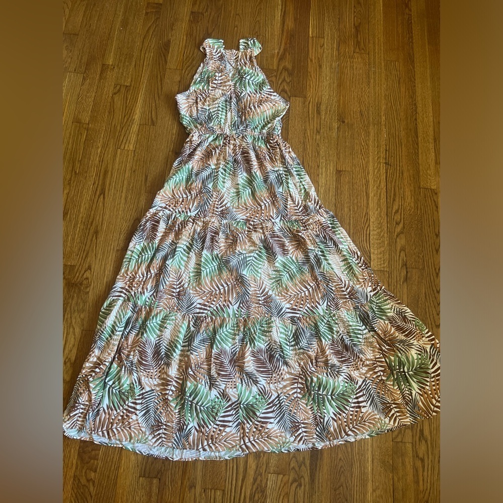 Blue Rain High Neck Dress